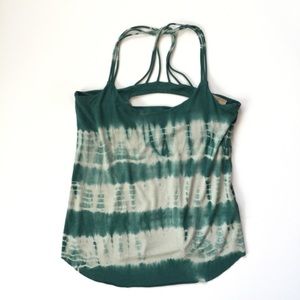Chaser Tie Dye Strappy Tank Keyhole Back Sz M